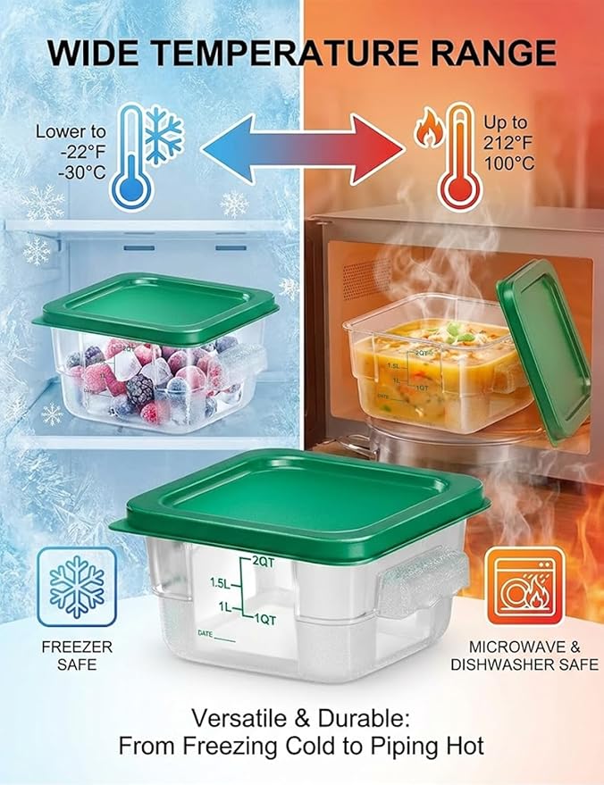 4 Pack 2QT Food Storage Containers