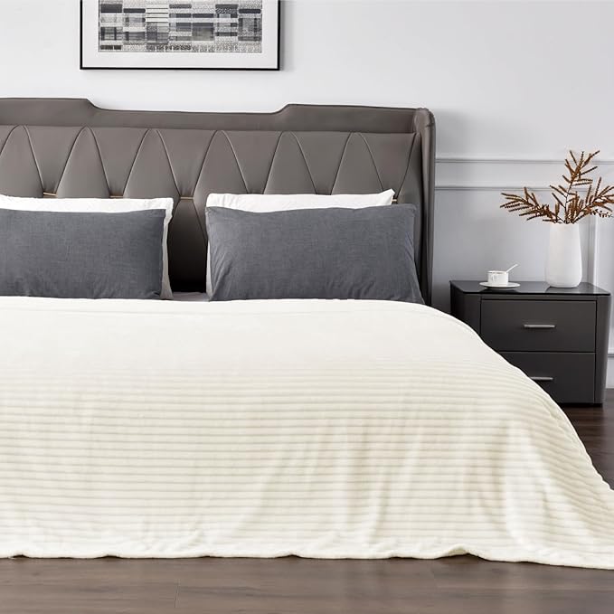 BEDELITE Fleece Blanket King Size – 3D Ribbed Jacquard Soft and Warm Decorative - Image 2