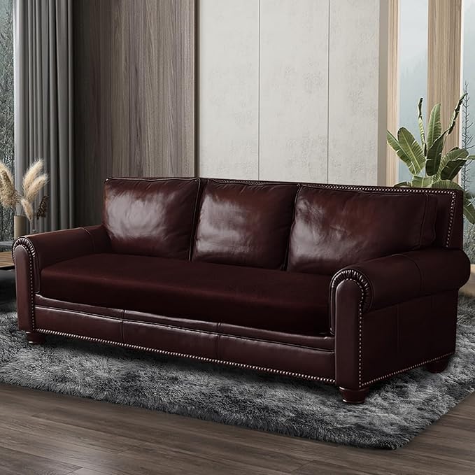 Leather Look Couch Cushion Covers Sofa Seat Slipcovers Sets Couches Furniture - Image 8