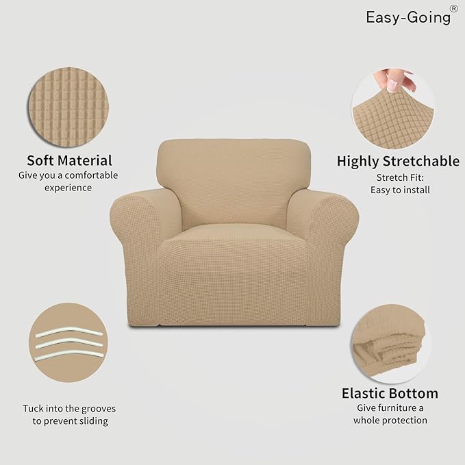Easy-Going Stretch Chair Sofa Slipcover 1-Piece Couch Sofa Cover Furniture - Image 4