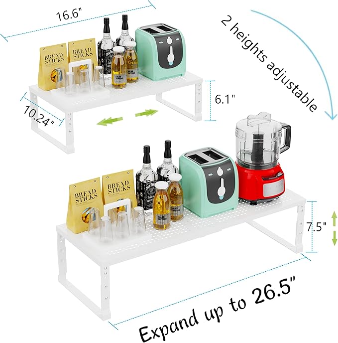 Jojocross Expandable Adjustable Stackable Kitchen Organizer, Spice Rack - Image 3