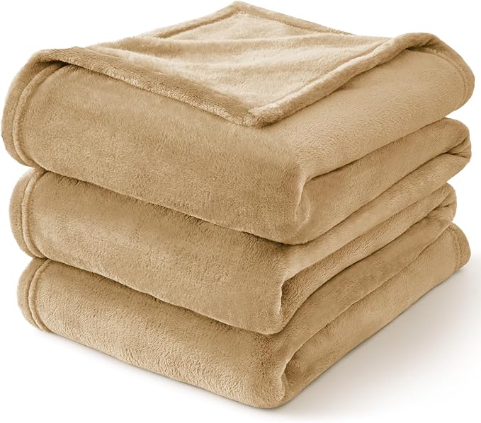 BEDELITE Fleece Blanket Light Camel Throw Blankets - Image 7