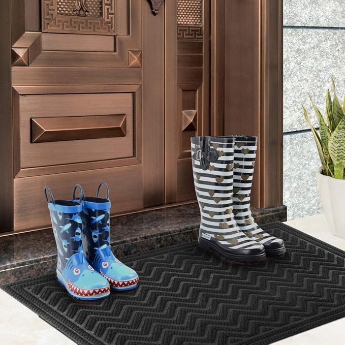 Mibao Front Door Mat, Dirt Trapper Welcome Mat - Image 3