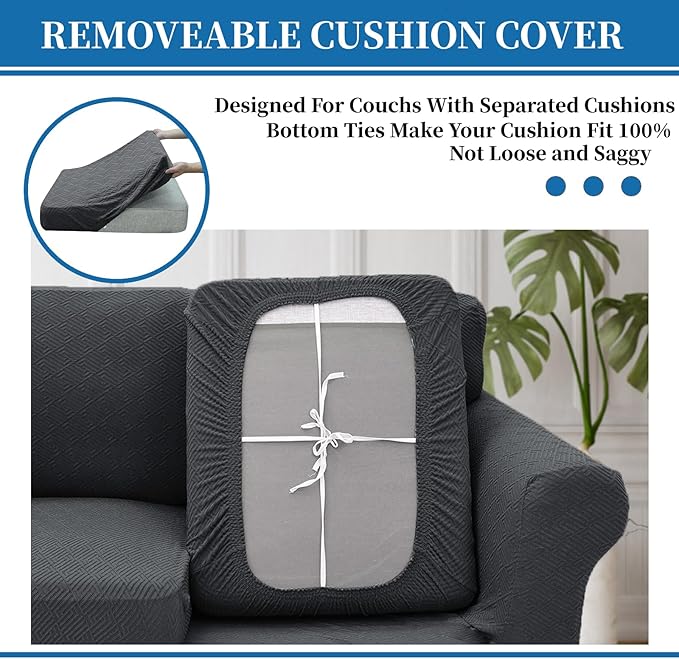 XINEAGE 2026 New 4 Pieces Extra Large Couch Covers - Image 4