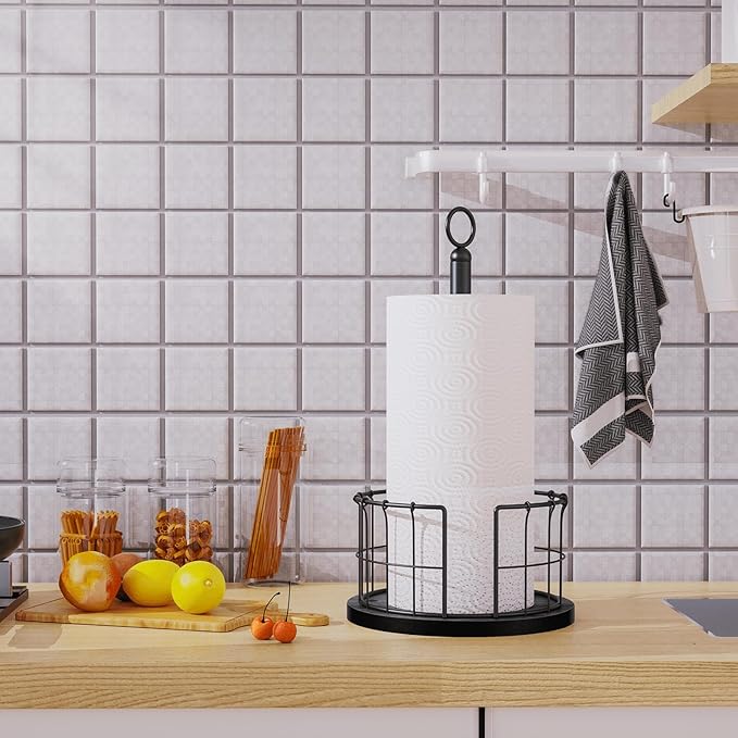 Homode Paper Towel Holder Countertop, Free-Standing Paper Towel Rack - Image 8