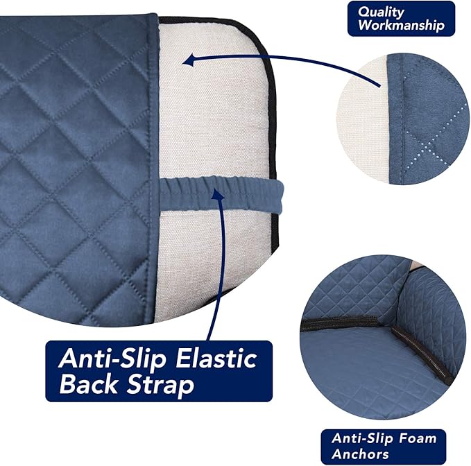 PureFit Reversible Quilted Sofa Cover, Water Resistant Slipcover Furniture - Image 3