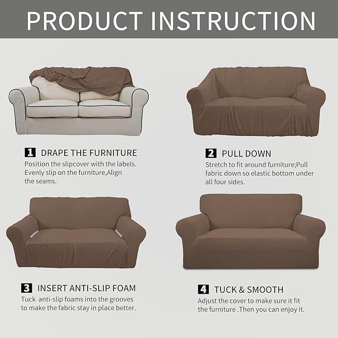 Easy-Going Stretch Oversized Loveseat Slipcover 1-Piece Sofa Cover Furniture - Image 6