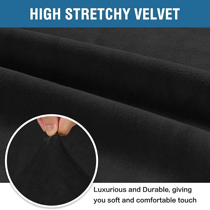 H.VERSAILTEX 1 Peice Stretch Velvet Sofa Covers - Image 3