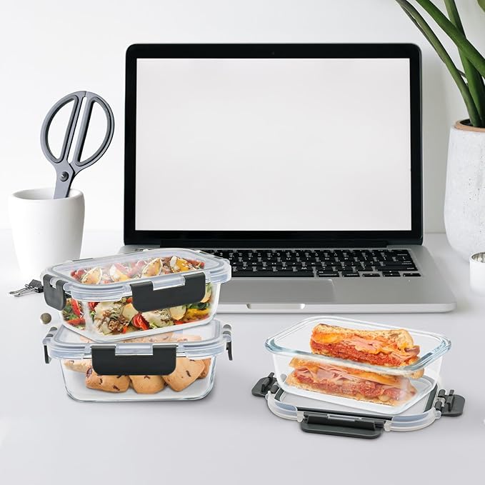 GULFLIN 24-Piece Small Glass Food Storage Containers