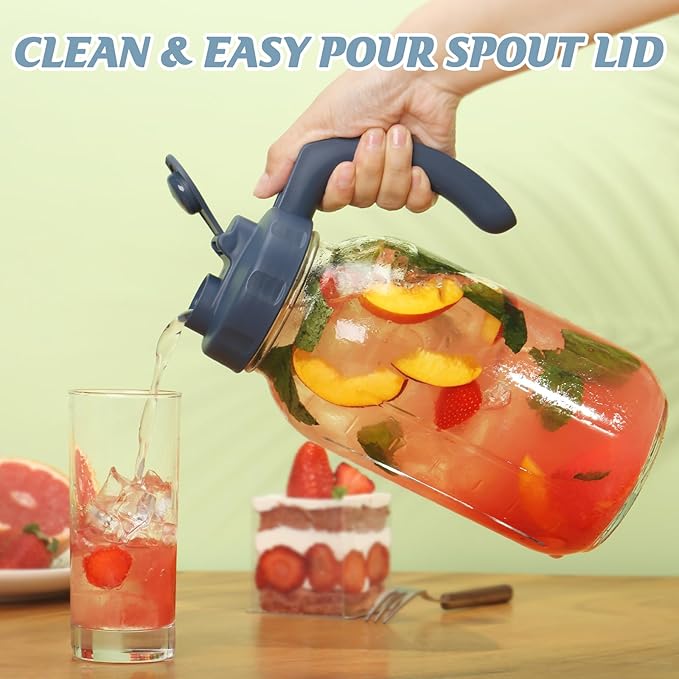 Soligt Glass Mason Jar Pitcher - Image 2