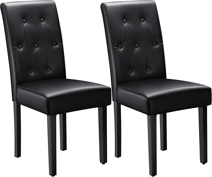 Furmax Upholstered Dining Chairs Set of 2, PU Leather Dinning Room Chairs, Bu...