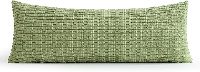 MIULEE Pack of 1 Spring Sage Green Long Body Lumbar Decorative Throw Pillow - Image 6