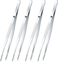 Yaomiao 4 Packs 10 Inch Bar Tweezers Silver Cocktail Tongs Long Garnish by Yaomiao