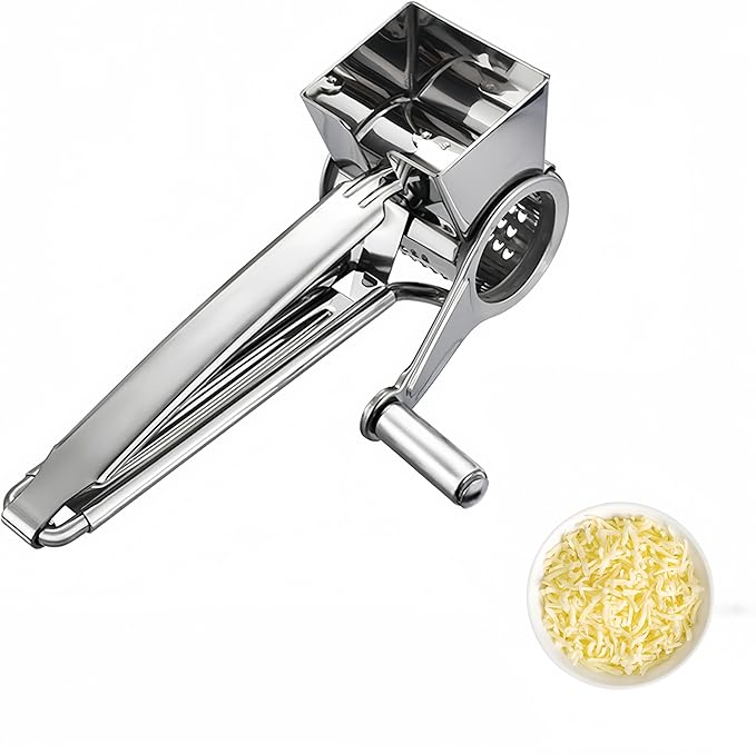 Manual Rotary Cheese Grater Stainless Steel Parmesan Grater, Hand Crank Cheese by Ylivopo