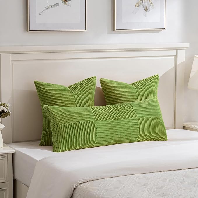 Fancy Homi Set of 2 Lime Green Decorative Throw Pillow Covers 20x20 Inch - Image 5
