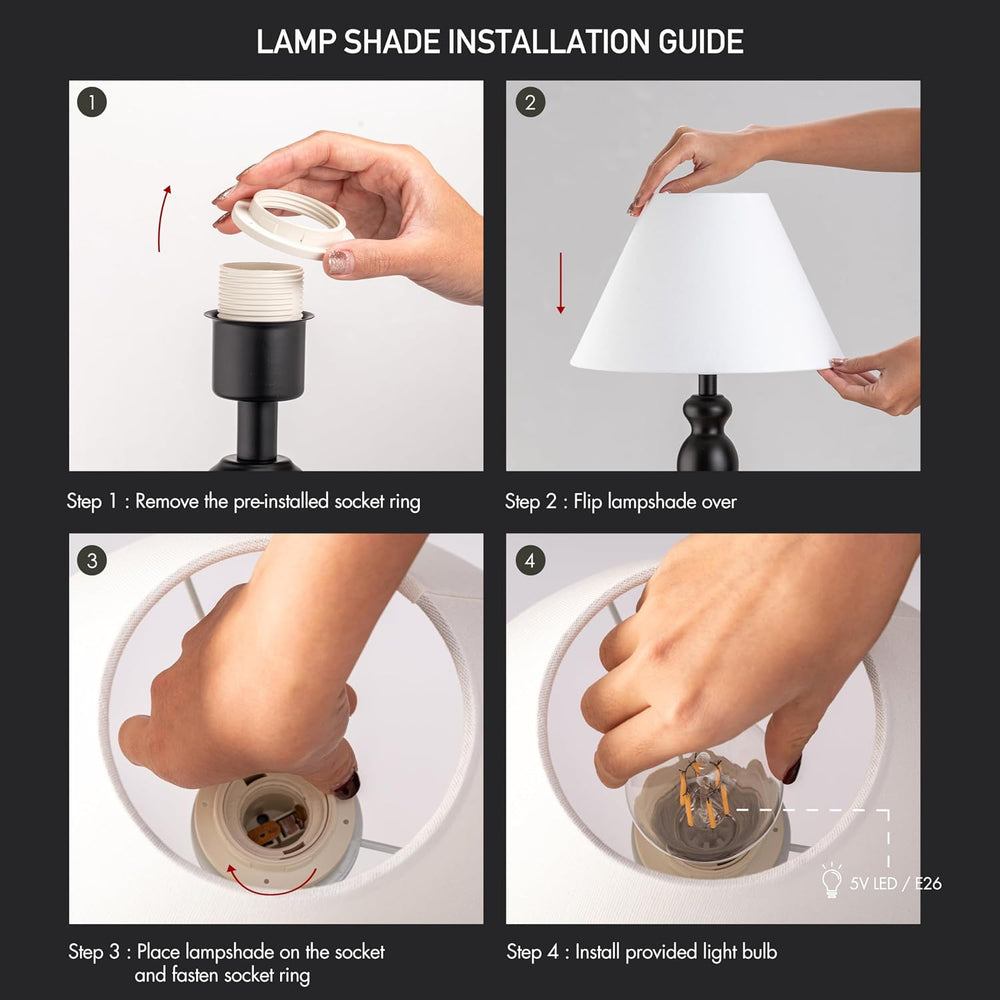 O'Bright Ember Cordless Table Lamp – Rechargeable, Touch Dimmable, Batter...