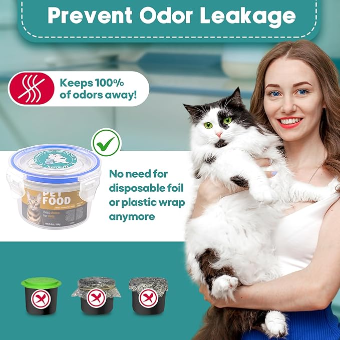 REFLYING Canned Cat Food Storage Lids, Reusable Airtight Can Cover Pet Food - Image 2