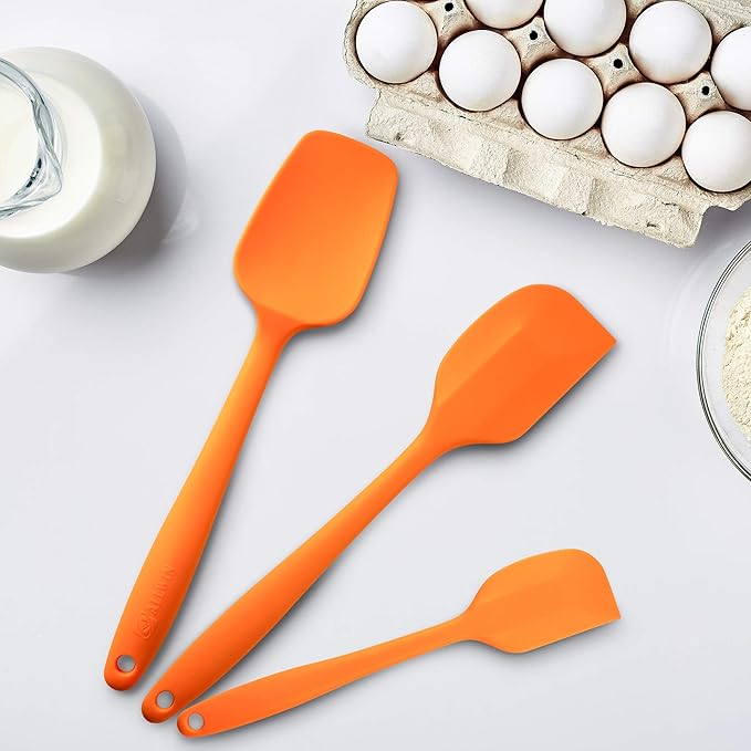 Silicone Spatula 3‑Piece Set Heat Resistant 600°F Non‑Stick Rubber Spatulas - Image 4