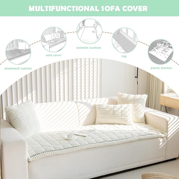 ZQFFB Pet Couch Cover Dogs Washable Non-Slip Couch Protector Pet Friendly Dog - Image 3