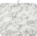 White Grey Marble Dish Drying Mat by Unknown