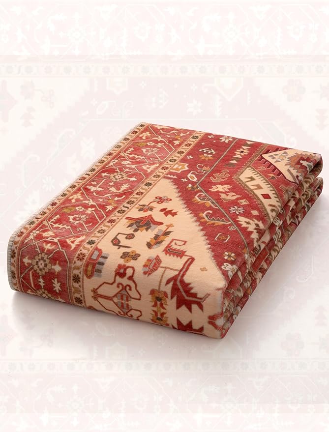 SERISSA Runner Rug for Hallways, Extra Long Boho Rug Ultra Soft Vintage Red - Image 7