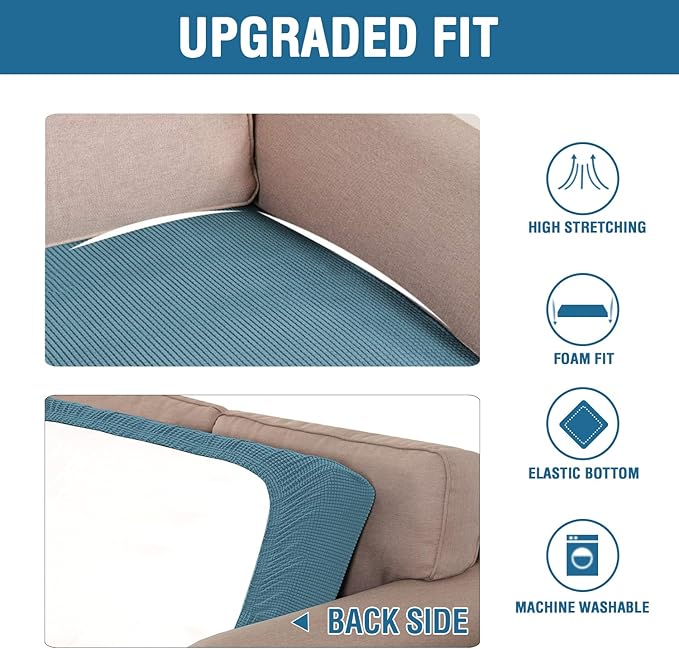 H.VERSAILTEX Super Stretch Individual Seat Cushion Covers Sofa Covers Couch - Image 6