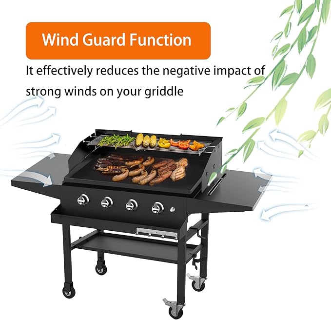 Universal Wind Guard and Warming Rack Set