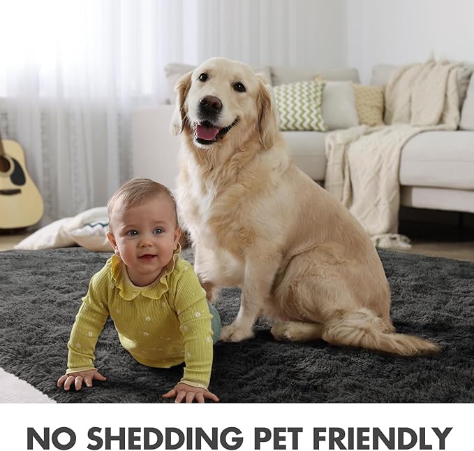 8x10 Ft Extra Large Shag Rugs for Living Room, Ultra Soft Fluffy Furry Area - Image 6