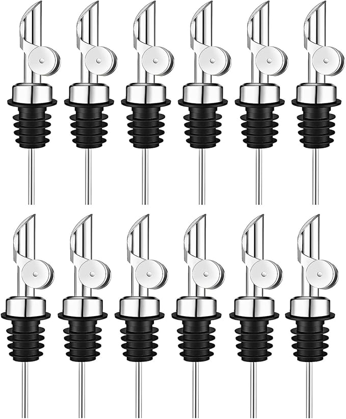 Pafusen 12 Pack Weighted Liquor Pour Spout, Auto Flip Olive Oil Dispenser Spout by Pafusen