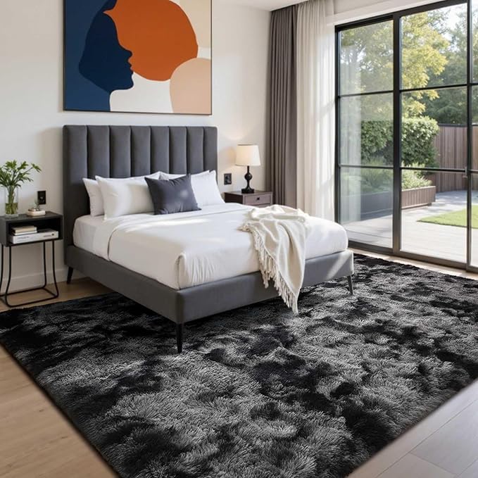5x8 Ft Large Shag Rugs for Bedroom Living Room Decor for Men Boys, Tie Dyed - Image 3