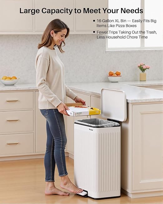 Lovewind 60 Liter/ 16 Gallon Stainless Steel Trash Can - Image 2