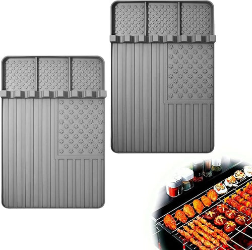 2 PCS Silicone Grill Mat Compatible by Rodnsurwprovidesyouwithhig