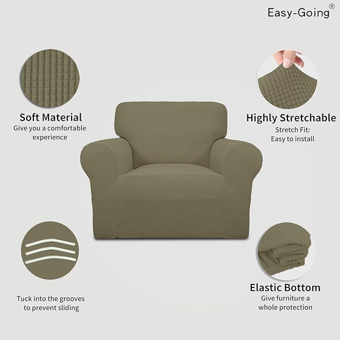 Easy-Going Stretch Chair Sofa Slipcover 1-Piece Couch Sofa Cover Furniture - Image 3