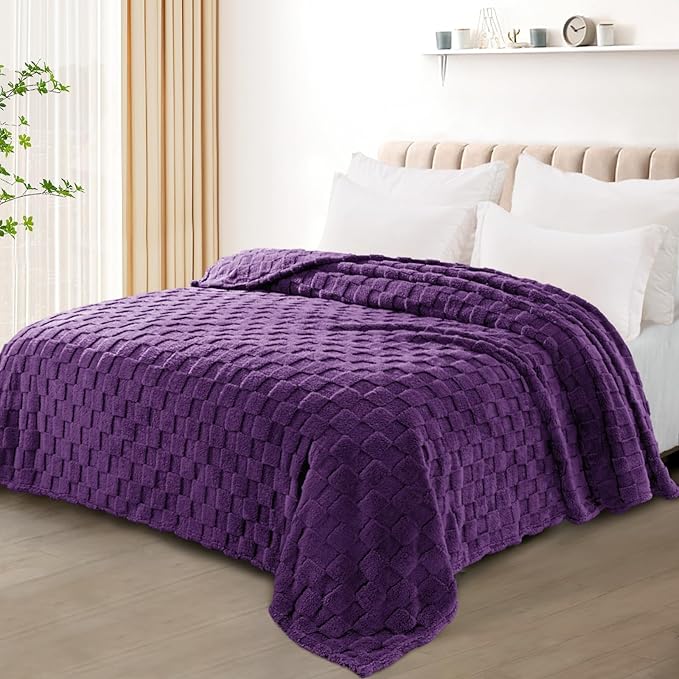 Exclusivo Mezcla Queen Size Flannel Fleece Blanket, Super Soft and Warm - Image 2