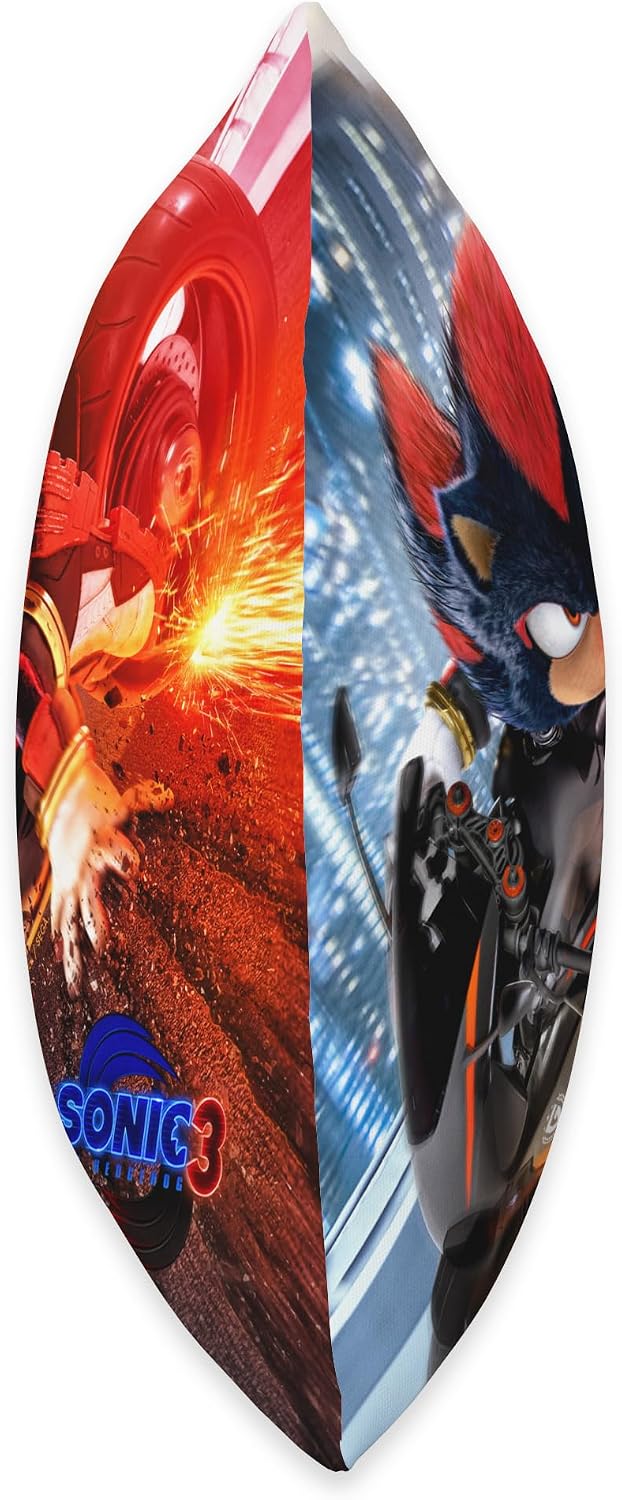 Sonic The Hedgehog 3 - Shadow Motorcycle Throw Pillow