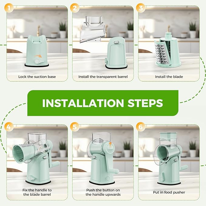 7 IN 1 Upgraded Rotary Cheese Grater - Image 3