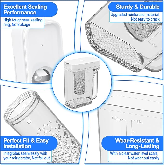 Upgraded DA97-17395B Refrigerator Water Pitcher Compatible