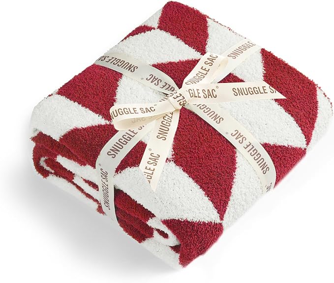 Snuggle Sac Chevron Red Throw Blanket - Image 4