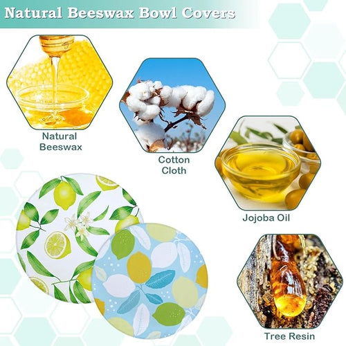 2 Large Reusable Beeswax Bowl Covers - Image 2