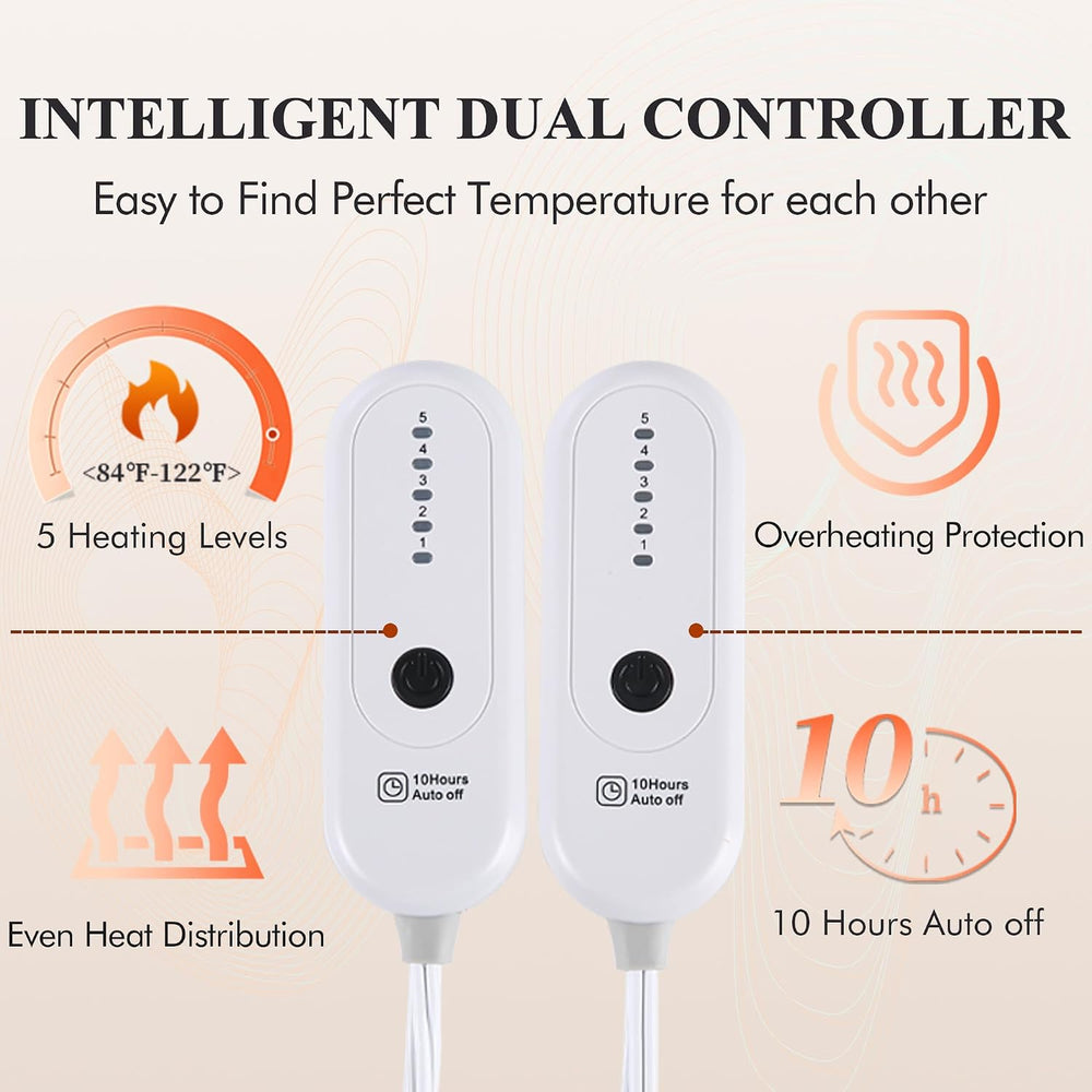COZYTY Electric Blanket Queen Size, Super Soft Cozy Upgraded Flannel Heated B...