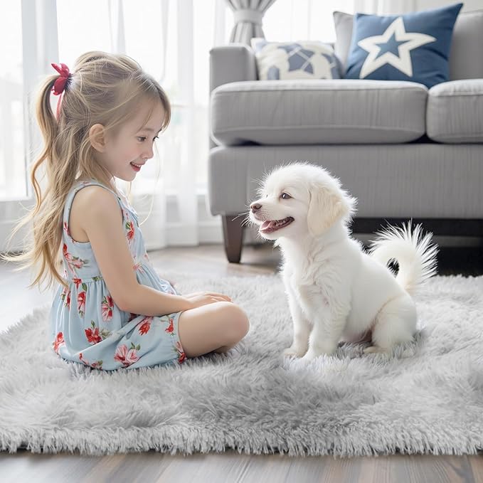 Rugs for Living Room 6x9, Alfombras para Salas Shag Large Plush Soft Area Rug - Image 7