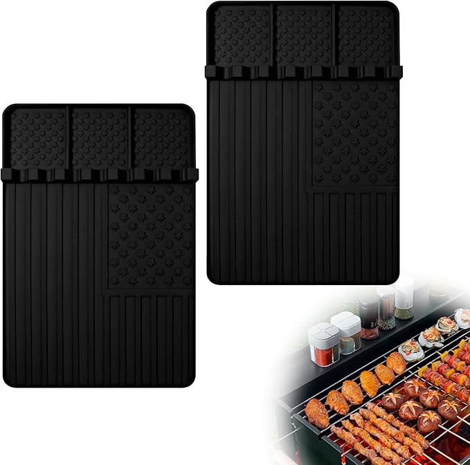 2 PCS Silicone Griddle Tools Mat by Rodnsurwprovidesyouwithhig