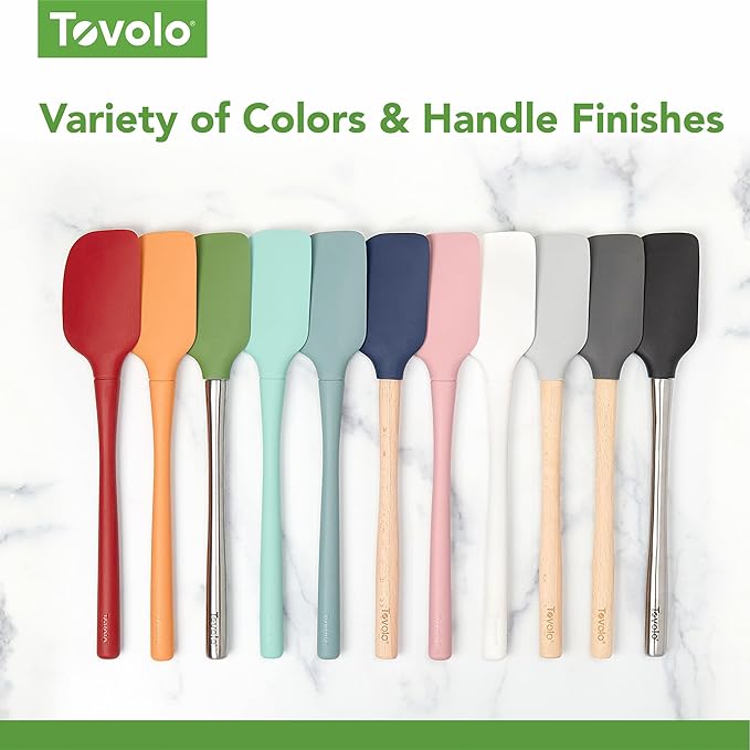 Tovolo Stainless Steel Handled Silicone Spatula Set of 5, Dishwasher Safe - Image 4