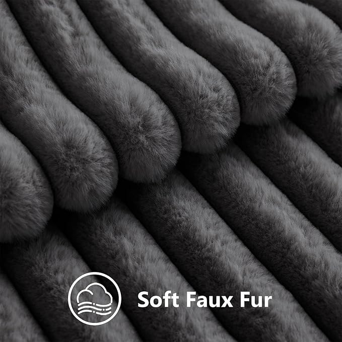 decorUhome Cozy Faux Fur Throw Pillow Covers 22x22 Set of 2 Decorative Soft - Image 3