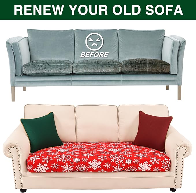 Smiry Printed Couch Cushion Covers, Stretch Soft Couch Covers - Image 8