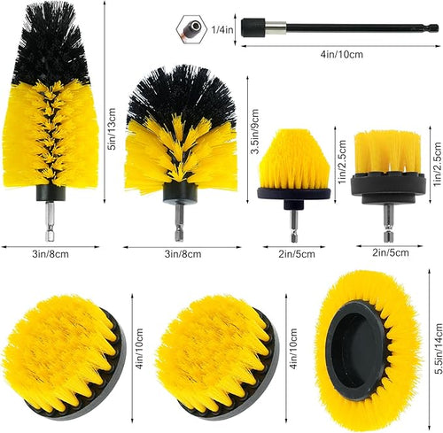 8 Pcs Drill Brush Attachment Set, Power Cleaning Scrub Brush Kit - Image 2