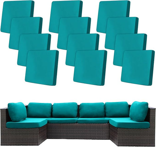 12 Pcs Stretch Patio Cushion Covers, Outdoor Couch Covers Replacement, Outdoor by BIETYONE