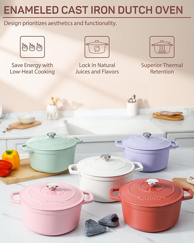 Ciwete 6 QT Dutch Oven Pot