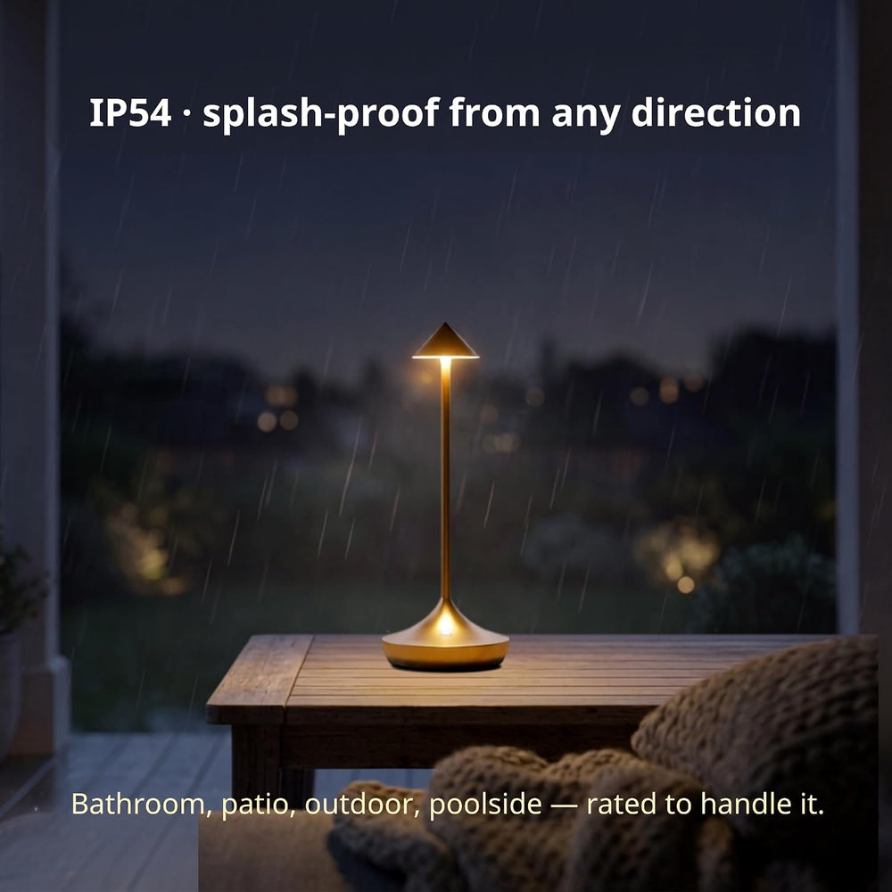 Cordless Rechargeable Table Lamp, Long-Lasting 60-Hr Battery, Dimmable LED