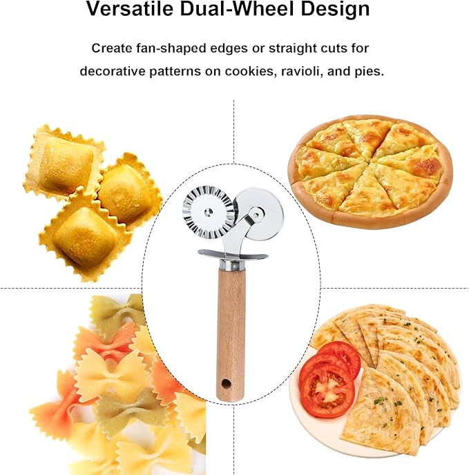 Pastry Double Cutter Wheel, Dual-Head Baking Tool - Image 4